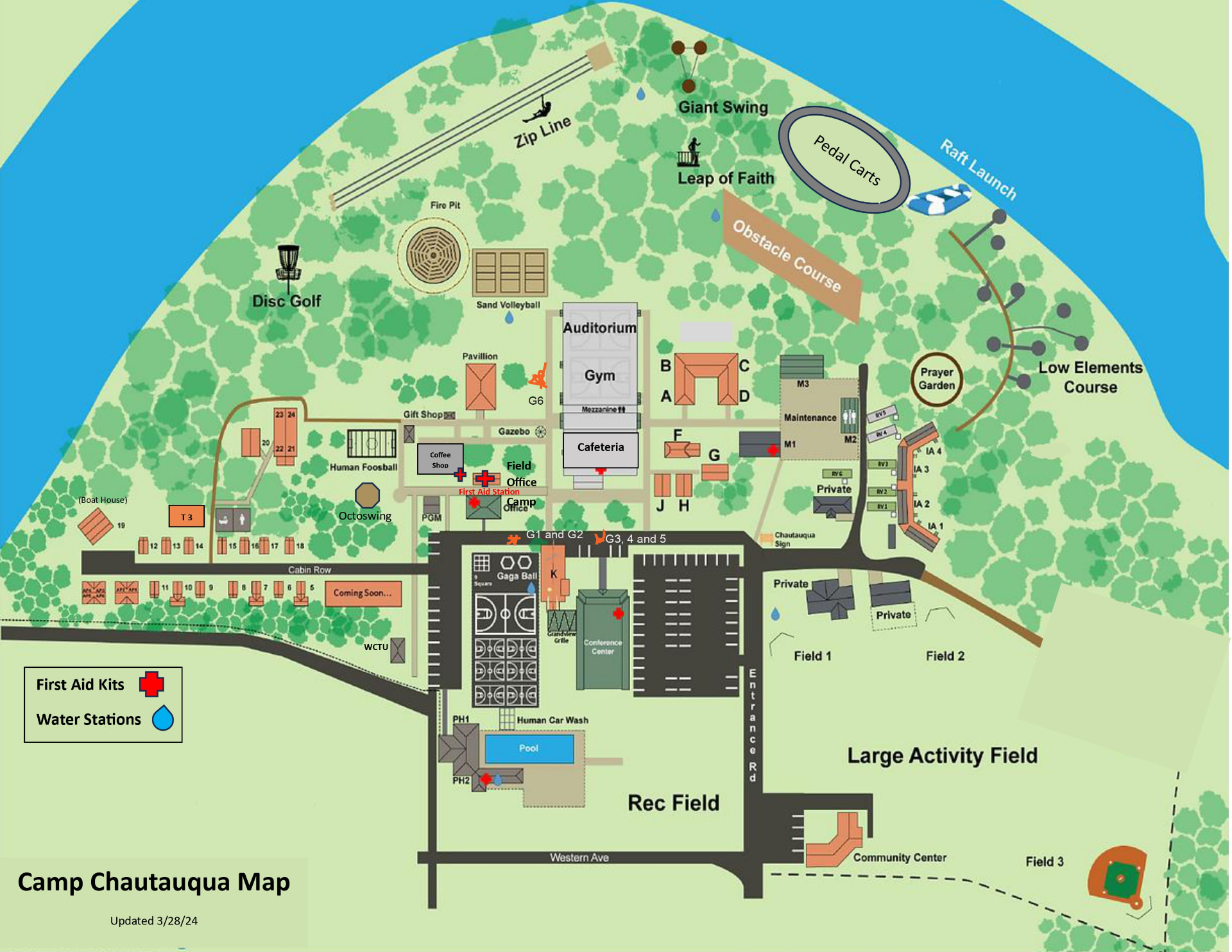Camp Chautauqua facility map